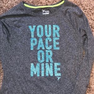 Grey old navy workout shirt